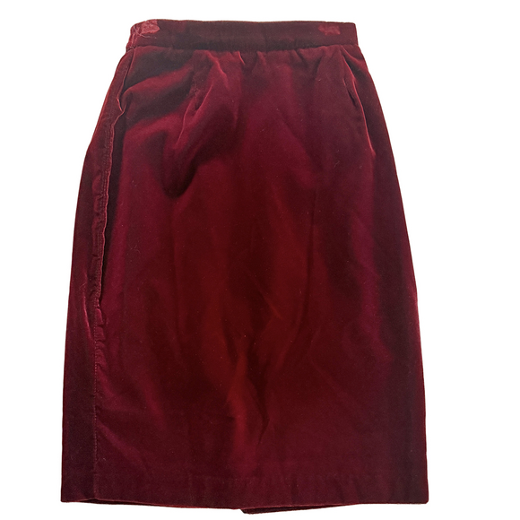 Norton Mcnaughton Vintage Burgundy wine red gothic dark academia librarian skirt - Picture 2 of 9